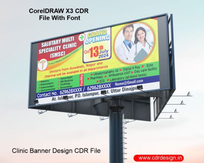 Clinic Banner Design CDR File