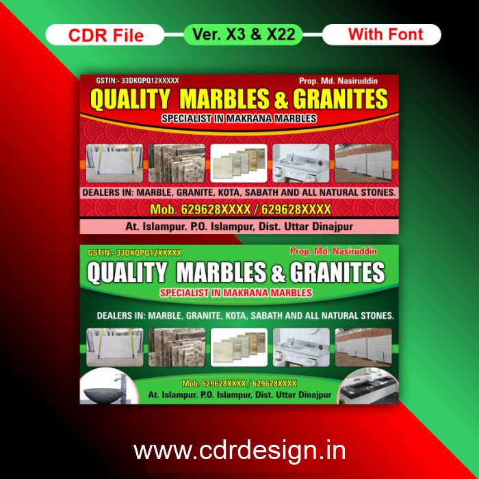 Marbles & Granites Flex Design CDR File Marbles & Granites Flex Design CDR File