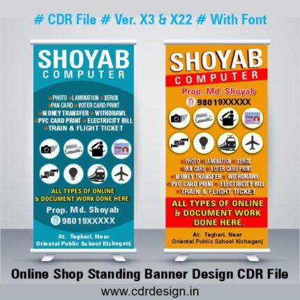 Online Shop Standing Banner CDR File