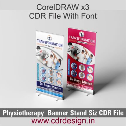 Physiotherapy Banner Stand Siz CDR File