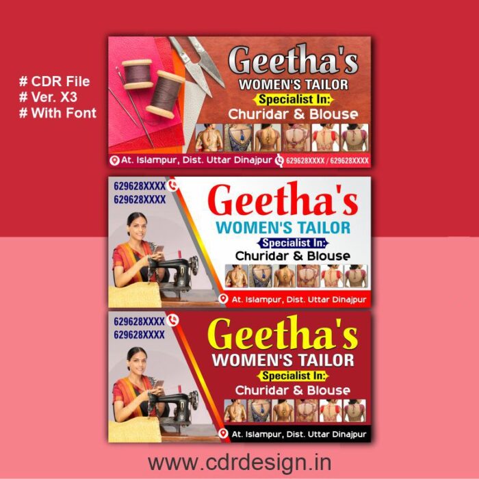 Tailor Banner Design CDR File