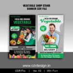 Vegetable Shop Stand Banner CDR File