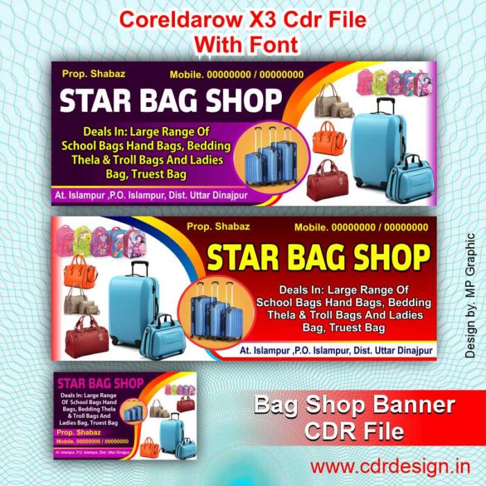 Bag Shop Banner CDR File \\ New Shop Banner in CorelDRAW