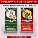 School Banner Standard Siz CDR File