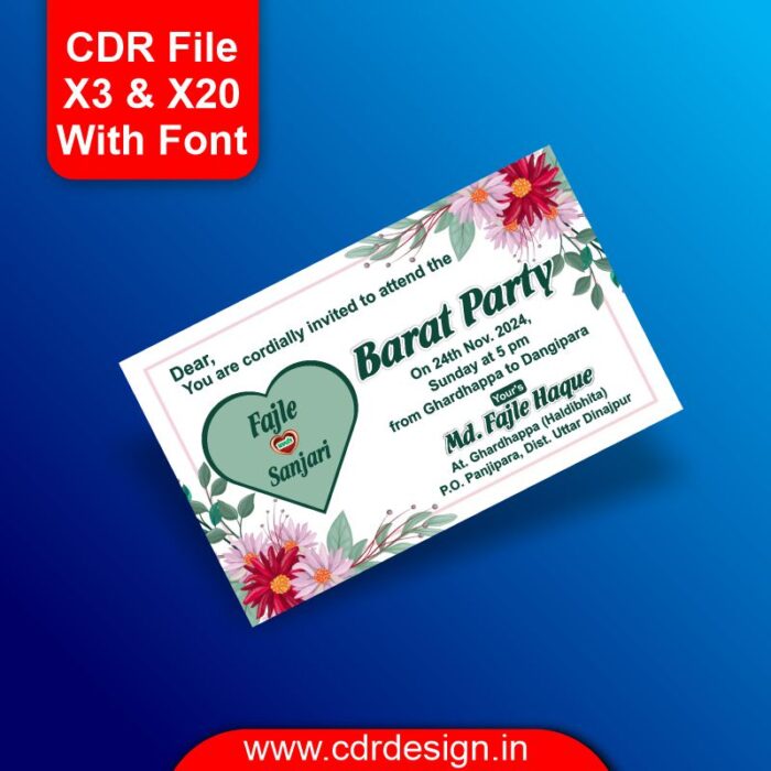 New Barat Card Design CDR File