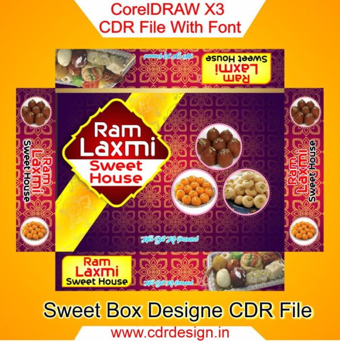Sweet Box Design CDR File || Box Design CDR File