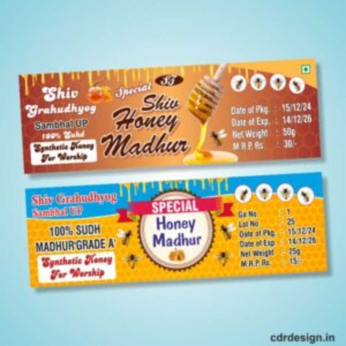 Honey Label Design CDR File