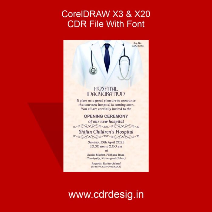 Opening Ceremony Invitation Card CDR File