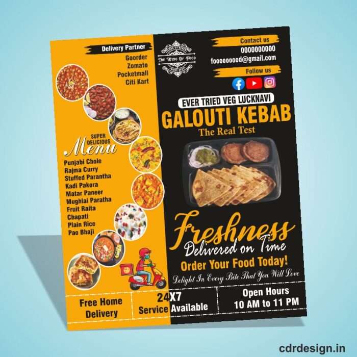 Restaurant Hotel Poster Banner CDR File