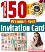 150 invitation card Design Bundle CDR File