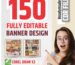 150 Flex Banner Design Bundle CDR File