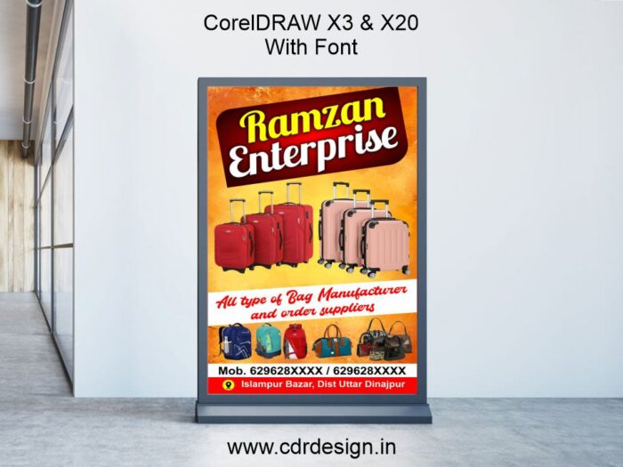 Bag Shop Stand Banner CDR File