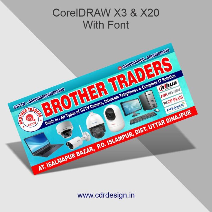 CCTV Camera Banner Design CDR File