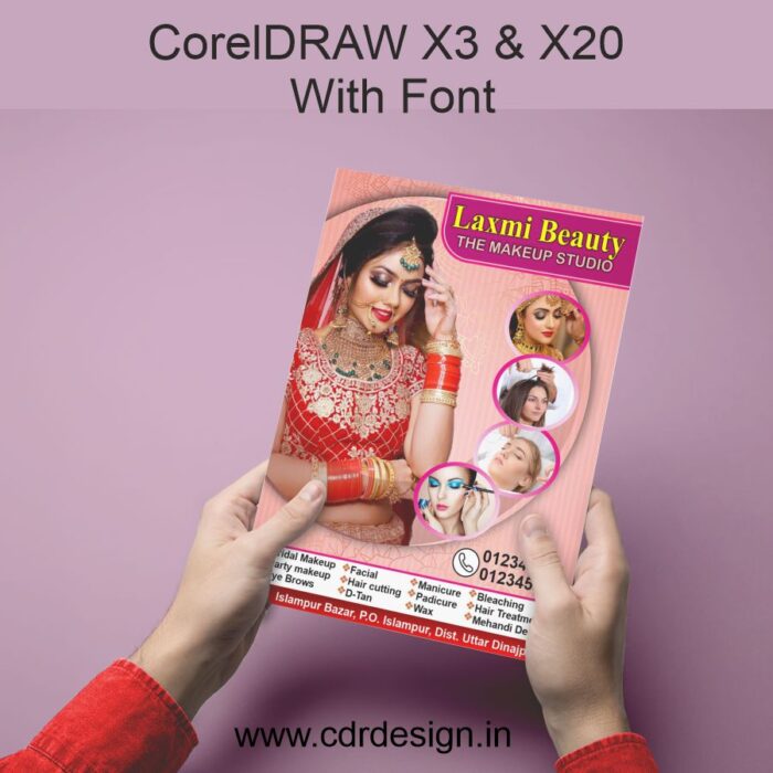 Makeup Studio Flyer Design CDR File