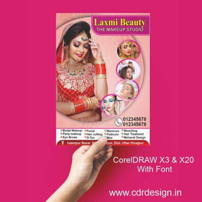 Makeup Studio Flyer Design CDR File