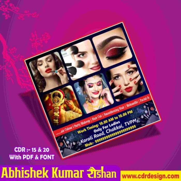 Latest And Best Beauty Parlour Banner Design CDR File