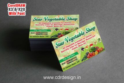 Vegetable Shop Visiting Card CDR File