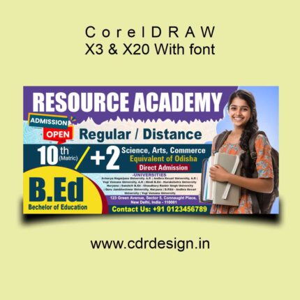 Academy Banner Design CDR File