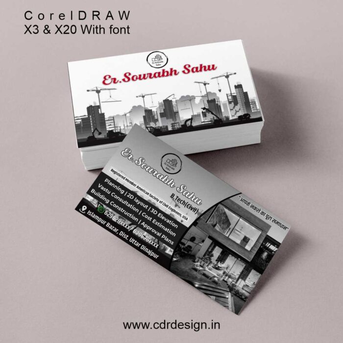 Architect Visiting Card Design CDR File