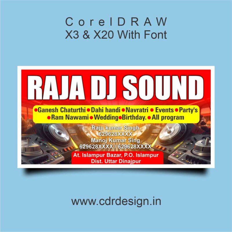 DJ Sound Banner Design CDR File