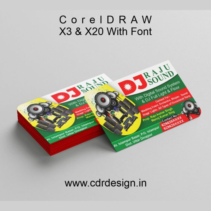 DJ Visiting Card Design CDR File