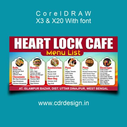Café Menu Banner Design CDR File