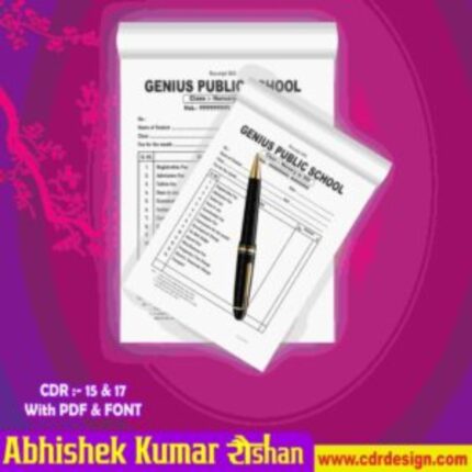 Latest And Best Professional Bill Book Design Template in CDR Format