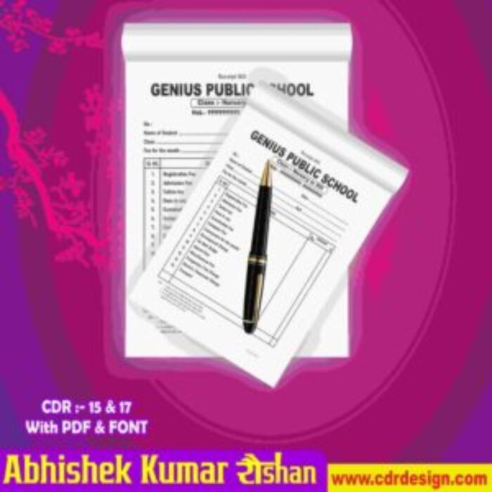 Latest And Best Professional Bill Book Design Template in CDR Format