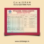 School Marksheet Design CDR File || Progress Report Card CDR File