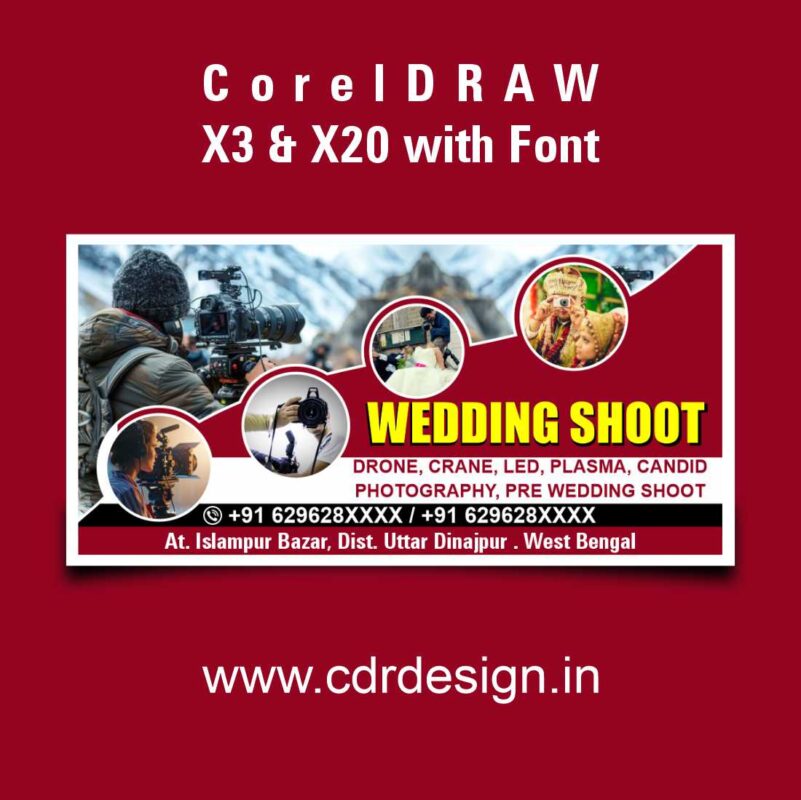 Wedding Shoot Banner design CDR File