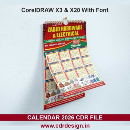 Calendar 2026 Design CDR File