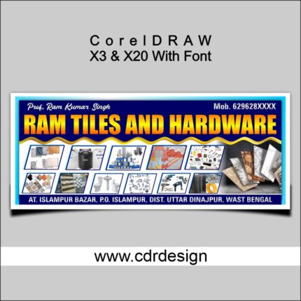 Tiles And Hardware Shop Banner CDR File