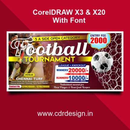Football Tournament Flex & Banner CDR File