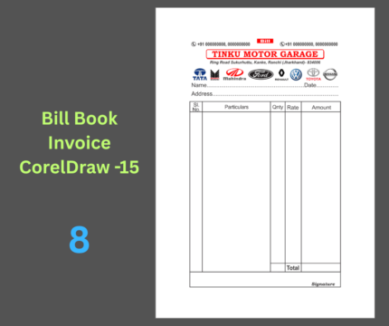 Motor Garage / Service Center Bill Book-8