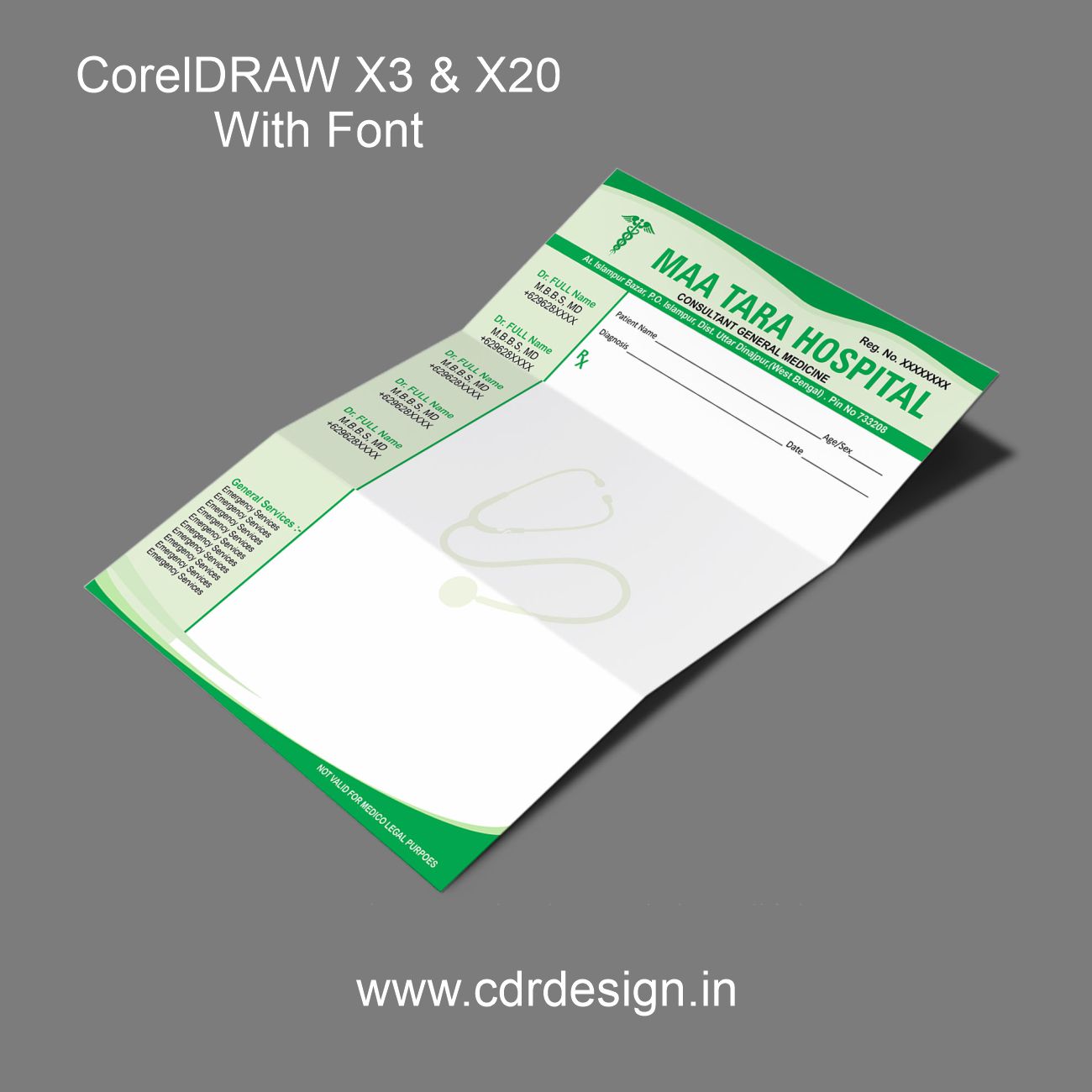 Hospital Letterpad Design CDR File Hospital Letterpad Design CDR File