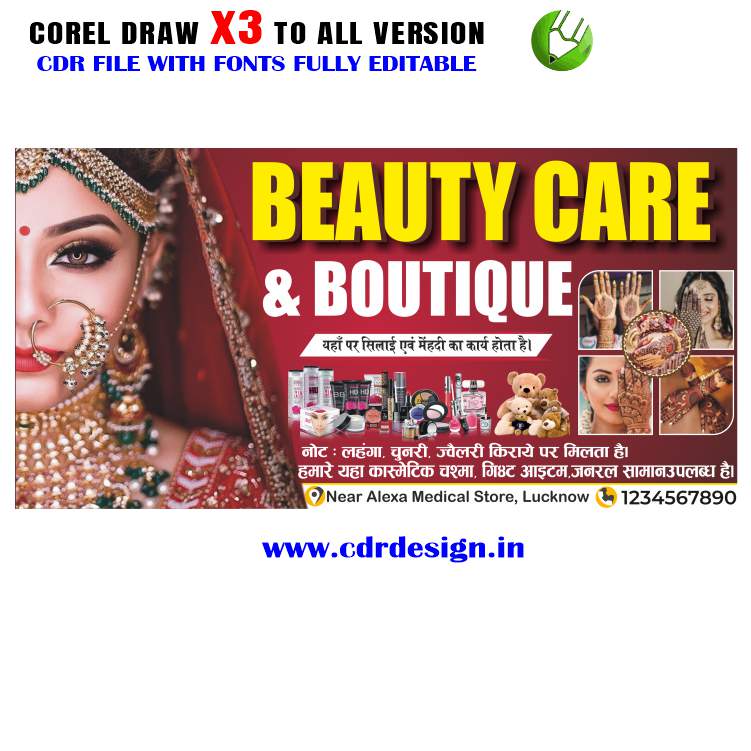 Latest And Best Beauty Parlour Banner Design CDR File