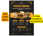 Fast Food Menu Card Design CDR File