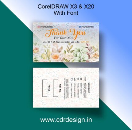 Thank You Card Design CDR File