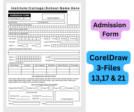 School & College Institute Admission Form CDR File
