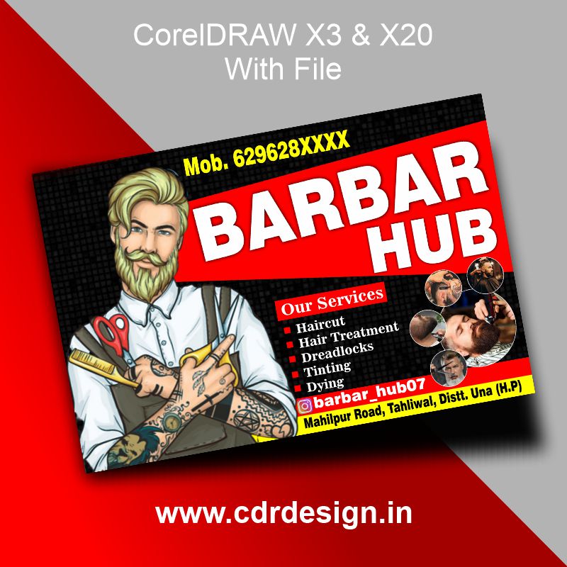 Barbar Hub Tahliwal Salion Banner CDR File