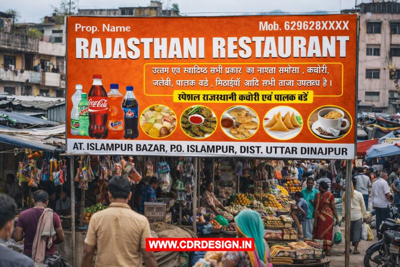 Rajasthani Restaurant Banner & Flex CDR File
