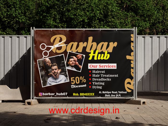 Salon Banner Design CDR File