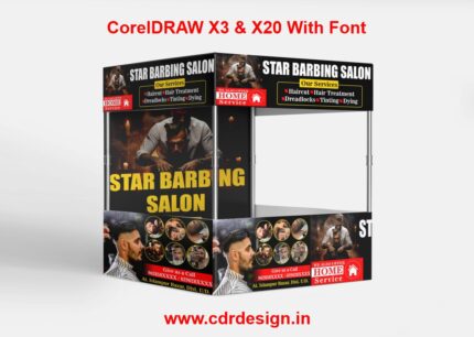 Salon Display Tent Banner Design CDR File