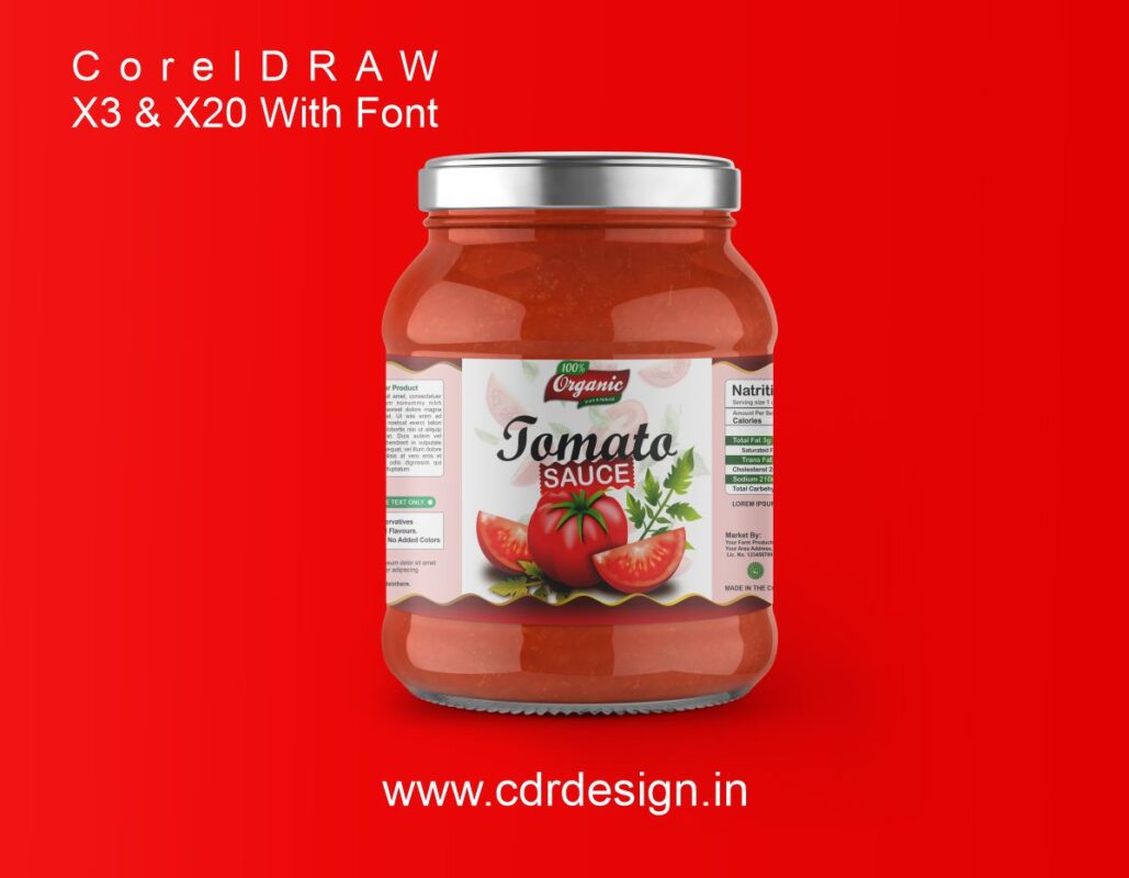 Tomato Sauce Packaging Design CDR File
