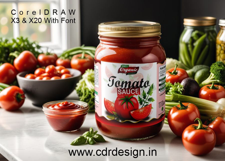 Tomato Sauce Packaging Design CDR File