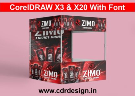 Zimo Energy Drink Display Tent Banner CDR File