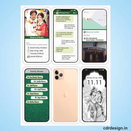 Anniversary card for whatsapp style design cdr file