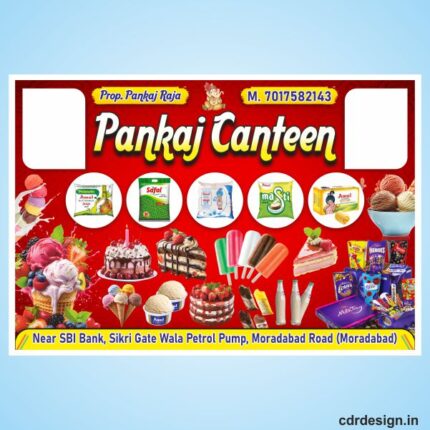 Canteen restaurant flex design cdr file