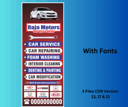 Car Service Repair Washing Flex Banner CDR File
