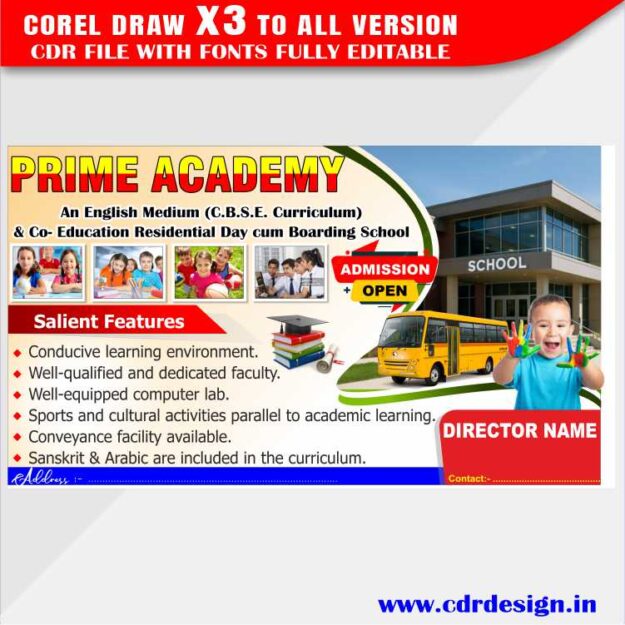 Latest And Best School Banner Design CDR File